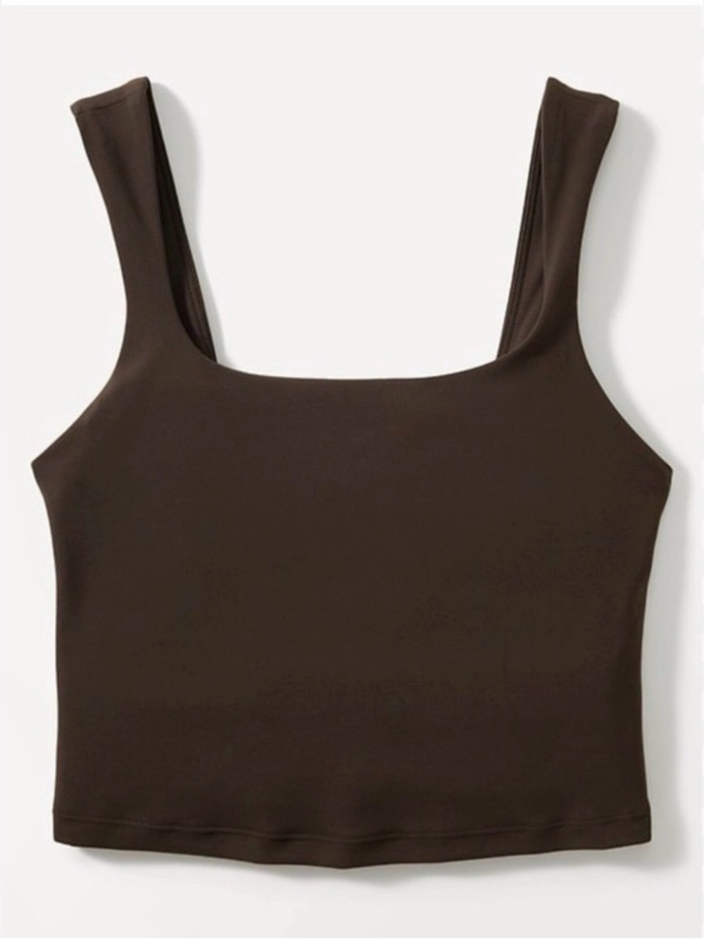 ATHLETA Women’s Brown Square Neck Sport Bra Crop Top Sz Small NWT